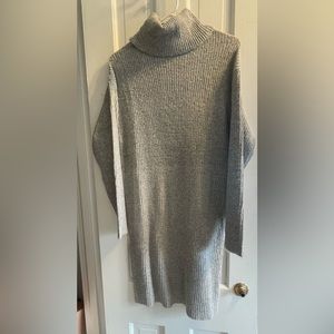 Gray sweater dress